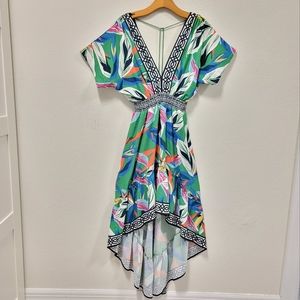 Tropical Vacation High Low Dress Cover-Up